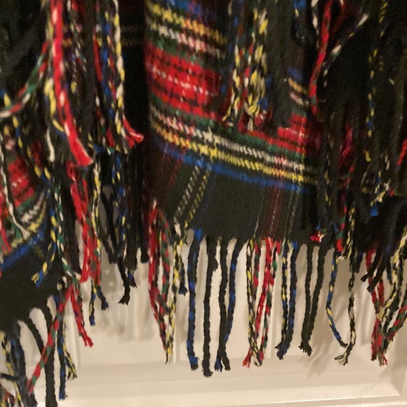 Talbots black and red plaid wrap - Picture 3 of 9